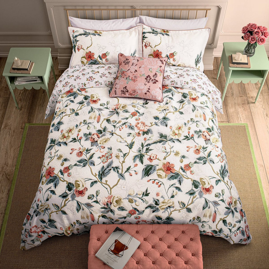 English Heritage Craven Street Floral Trail Vintage Peony Duvet Set