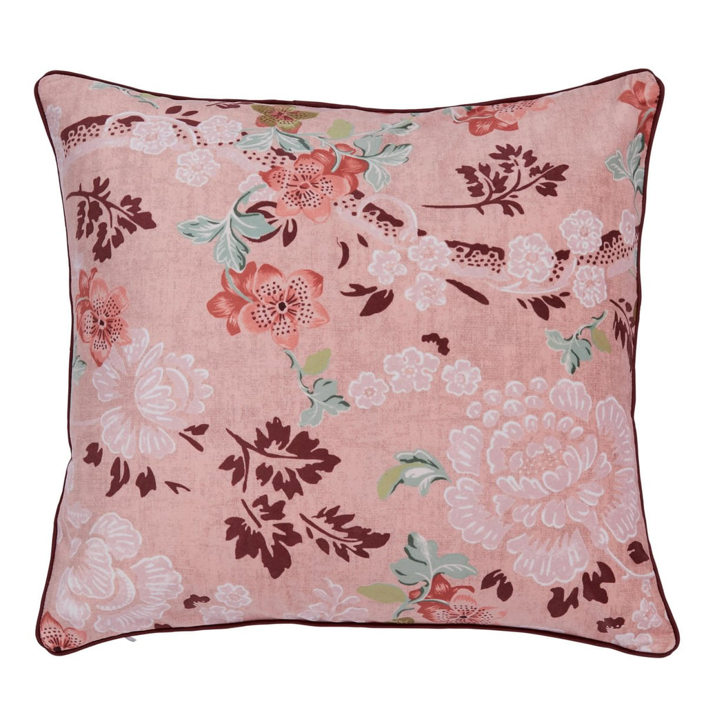 English Heritage Eagle House Square Vintage Pink 50cm x 50cm Fibre Filled Cushion