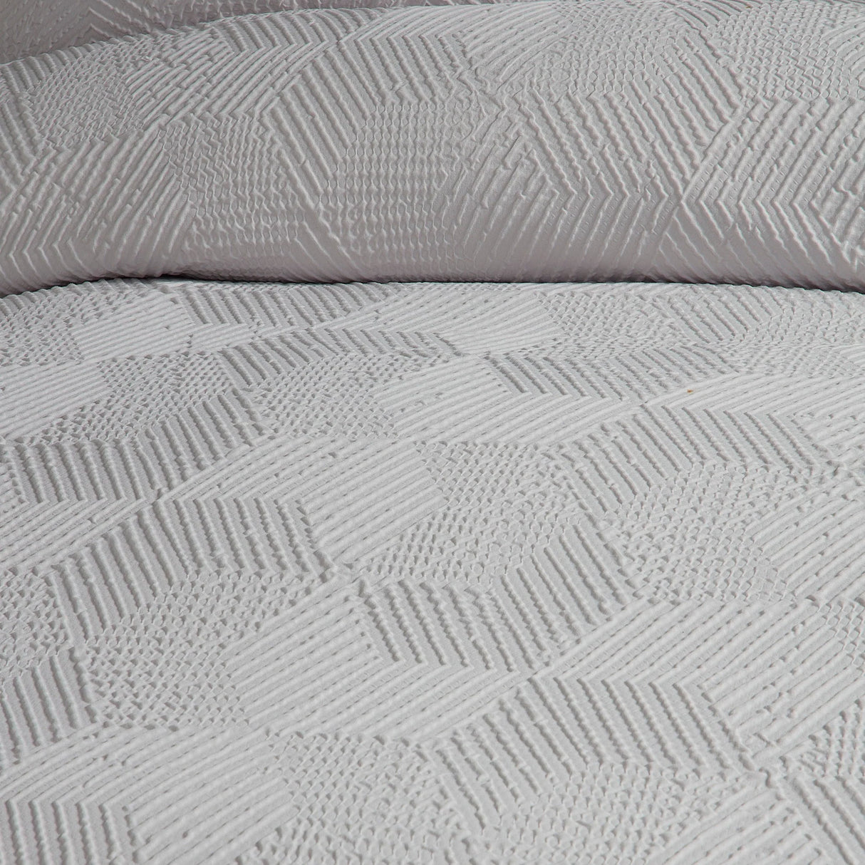 Serene Embossed Geo Duvet Set