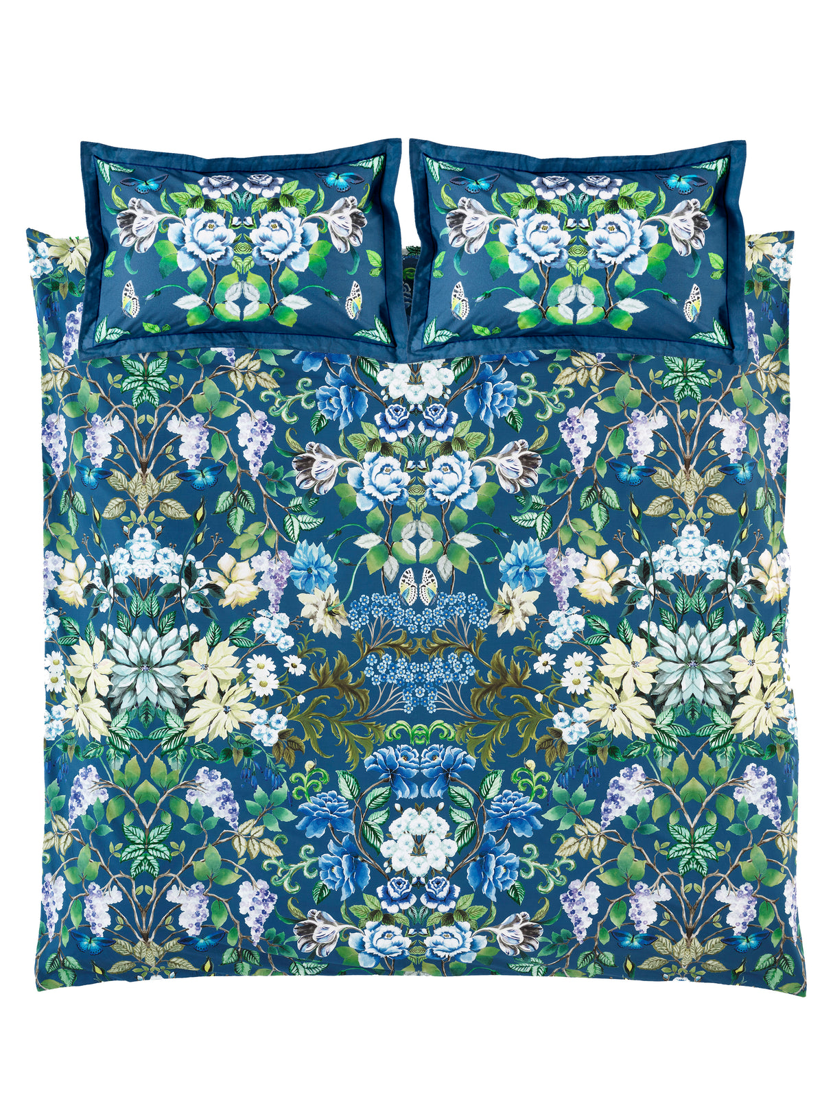 Designers Guild Eleonora Indigo Blue Duvet Set