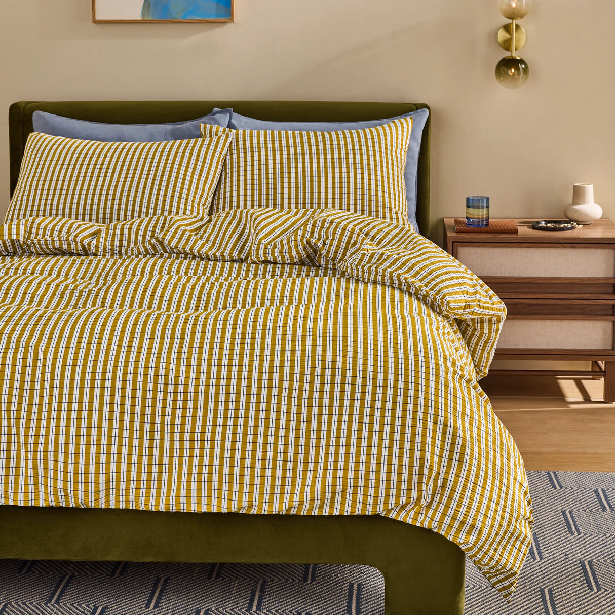 Made Felix Seersucker Duvet Set