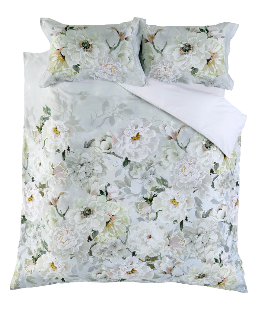 Designers Guild Fleur Blanche Platinum Duvet Set