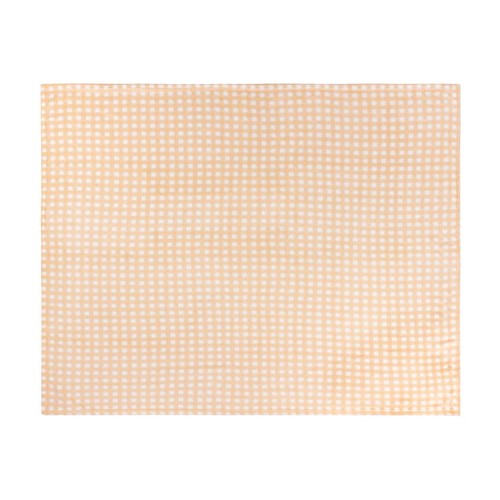 Furn Gingham Printed Yellow 130cm x 150cm Fleece Throw