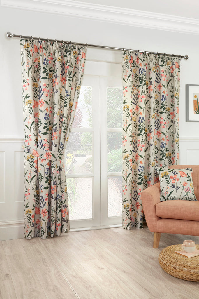 Sundour Meadow Multi 3" Pencil Pleat Curtains
