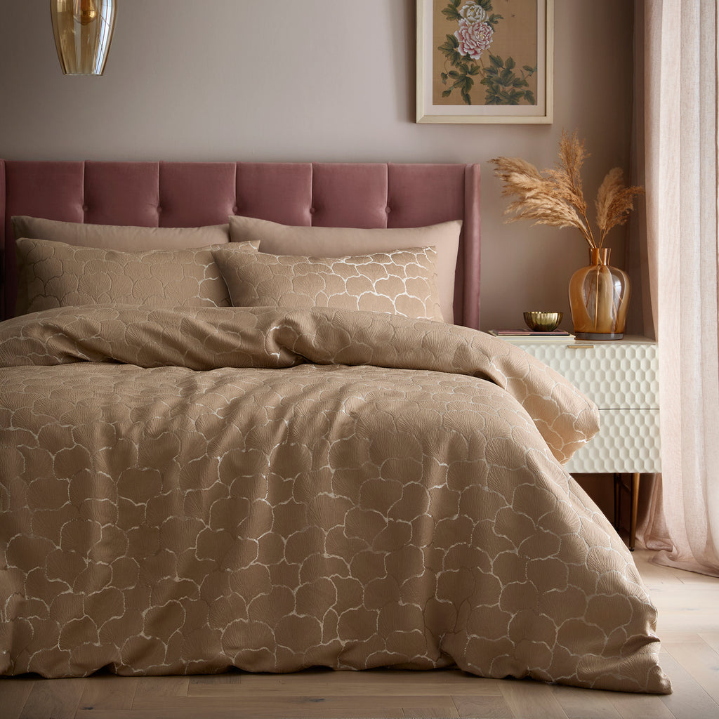 Soiree Ginko Jacquard Natural Duvet Set