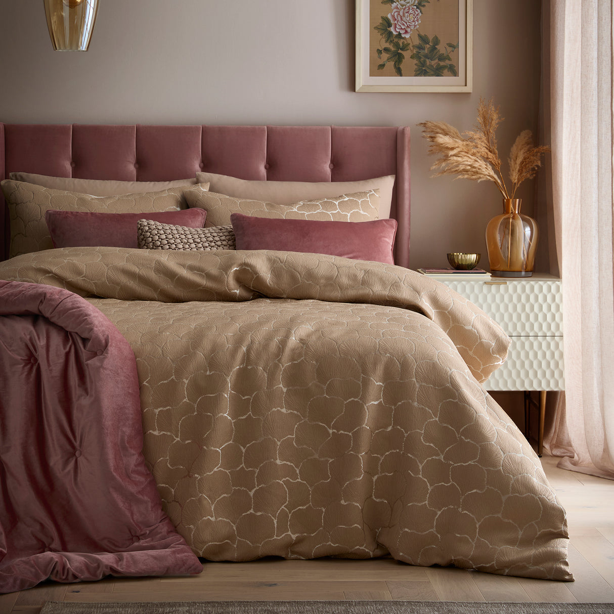Soiree Ginko Jacquard Natural Duvet Set