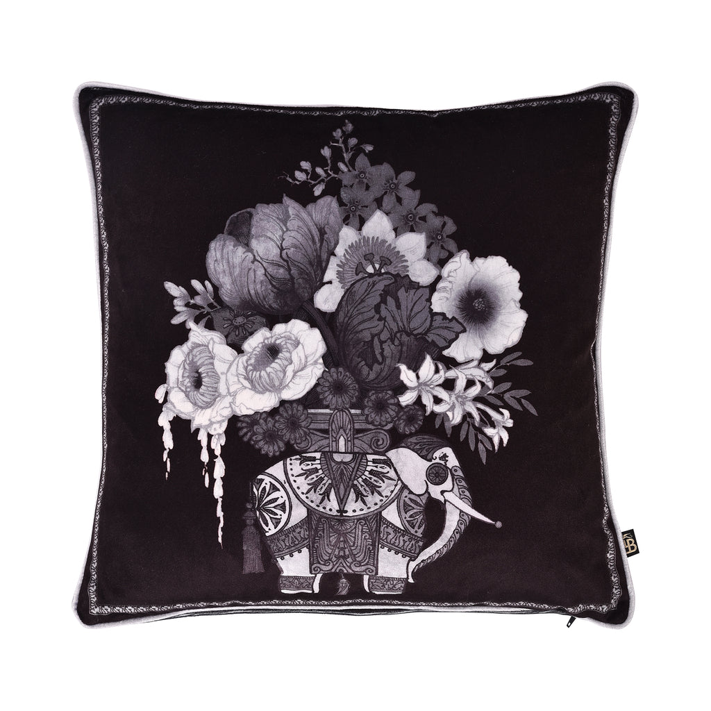 Laurence Llewelyn Bowen Generou Elephant 43cm x 43cm Velvet Filled Cushion