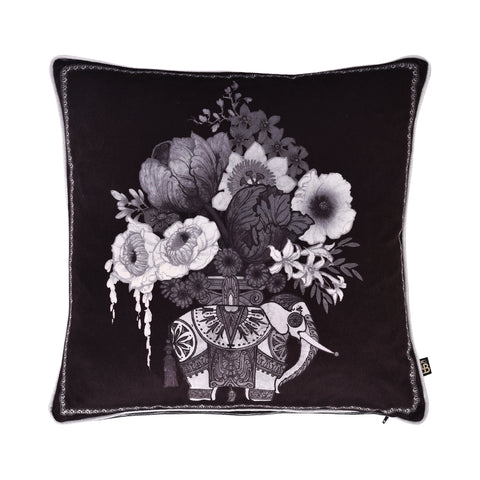 Laurence Llewelyn Bowen Generou Elephant 43cm x 43cm Velvet Filled Cushion