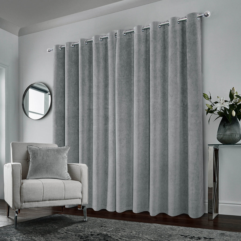 Tyrone Hampton Velvet Thermal Blackout Eyelet Curtains