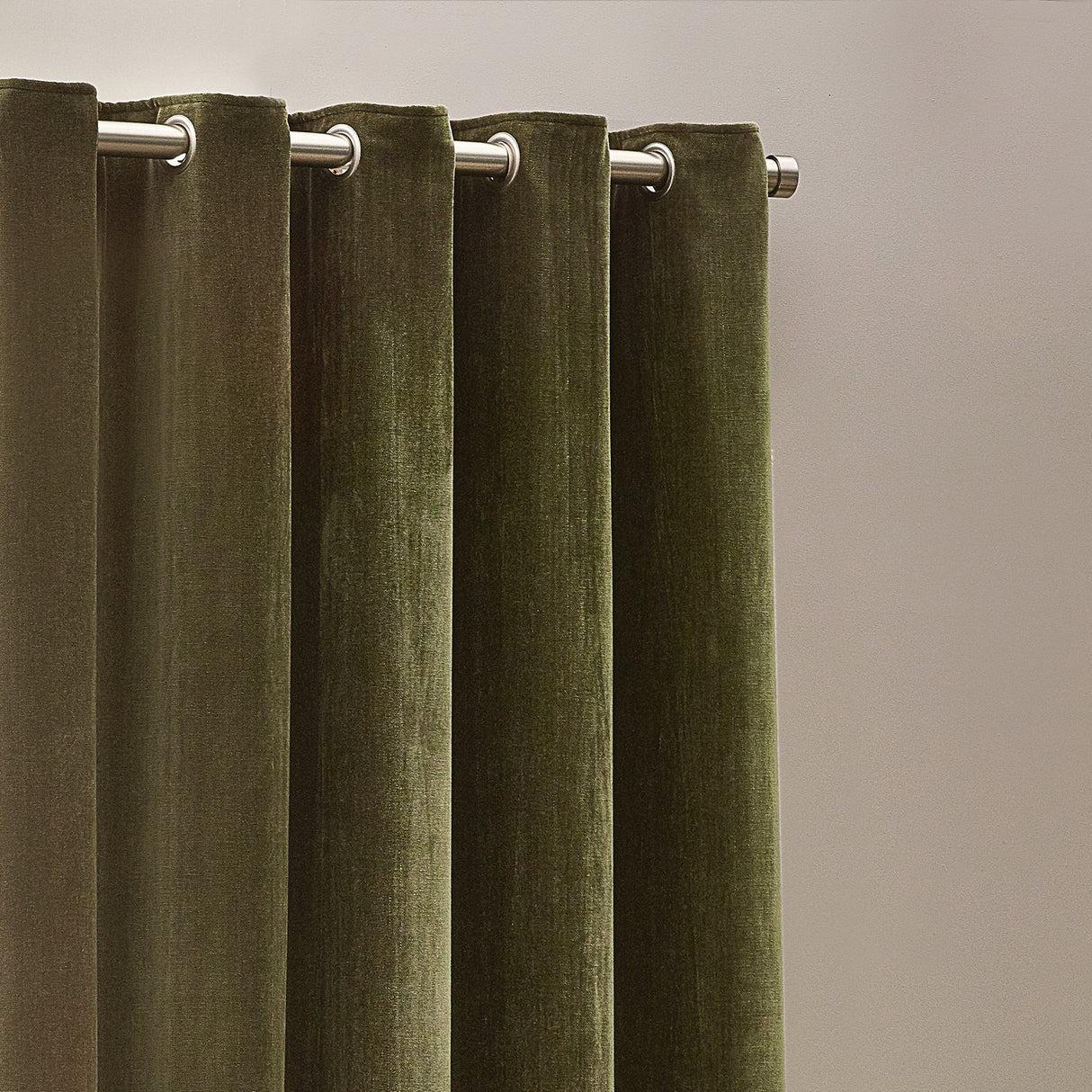The Linen Yard Heavy Chenille Room Darkening Lined Eyelet Curtains