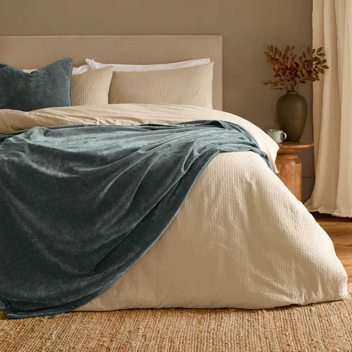 The Linen Yard Heavy Chenille Velvet Throw
