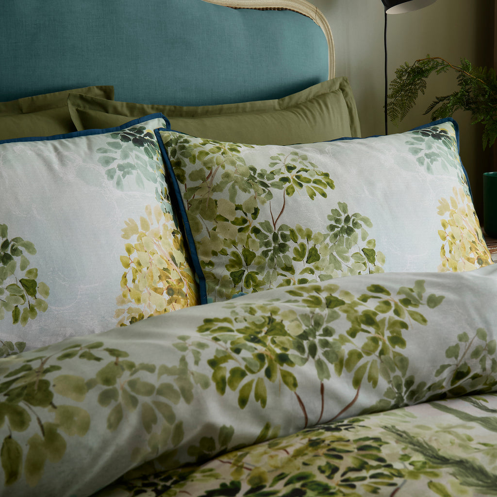 Soiree Hidden Garden Green Duvet Set