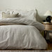 The Linen Yard Hebden Melange Stripe Duvet Set