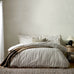The Linen Yard Hebden Melange Stripe Duvet Set