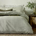 The Linen Yard Hebden Melange Stripe Duvet Set