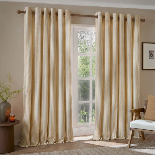 The Linen Yard Hebden Blackout Eyelet 100% Cotton Curtains