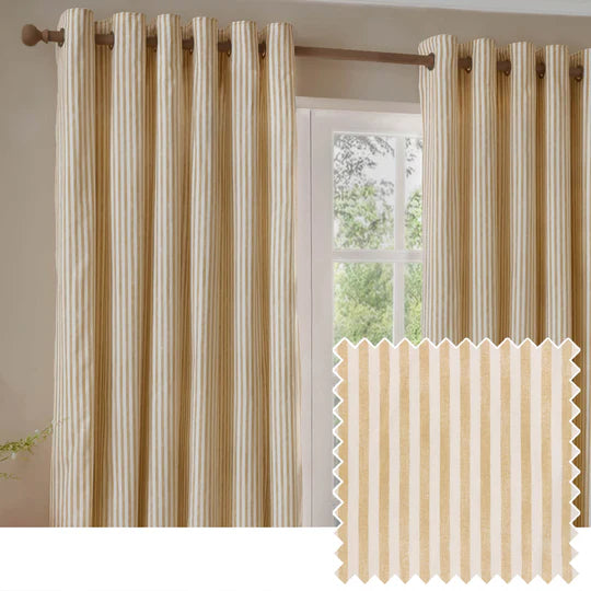 The Linen Yard Hebden Blackout Eyelet 100% Cotton Curtains