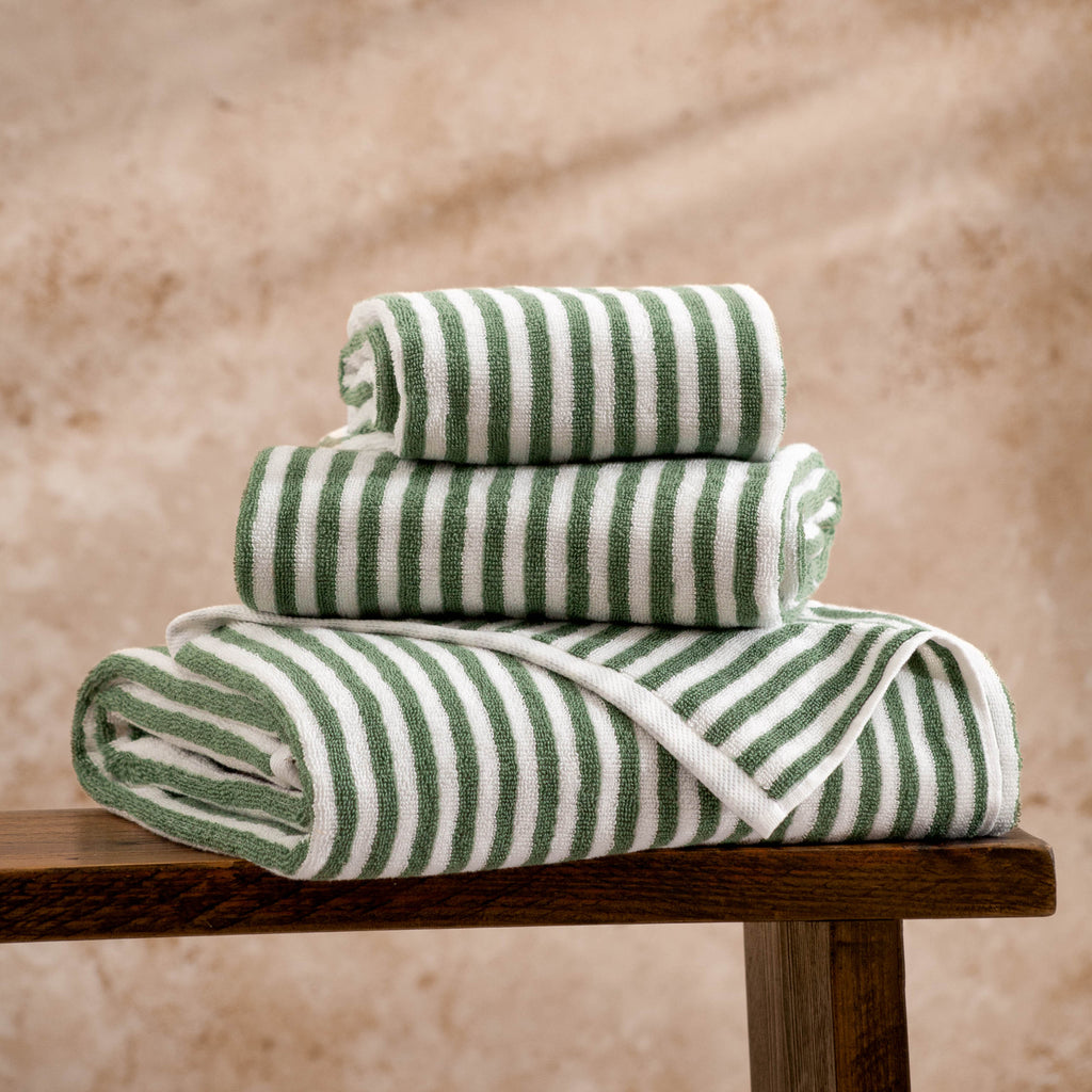 The Linen Yard Hebden Stripe 450gsm 100% Cotton Towels