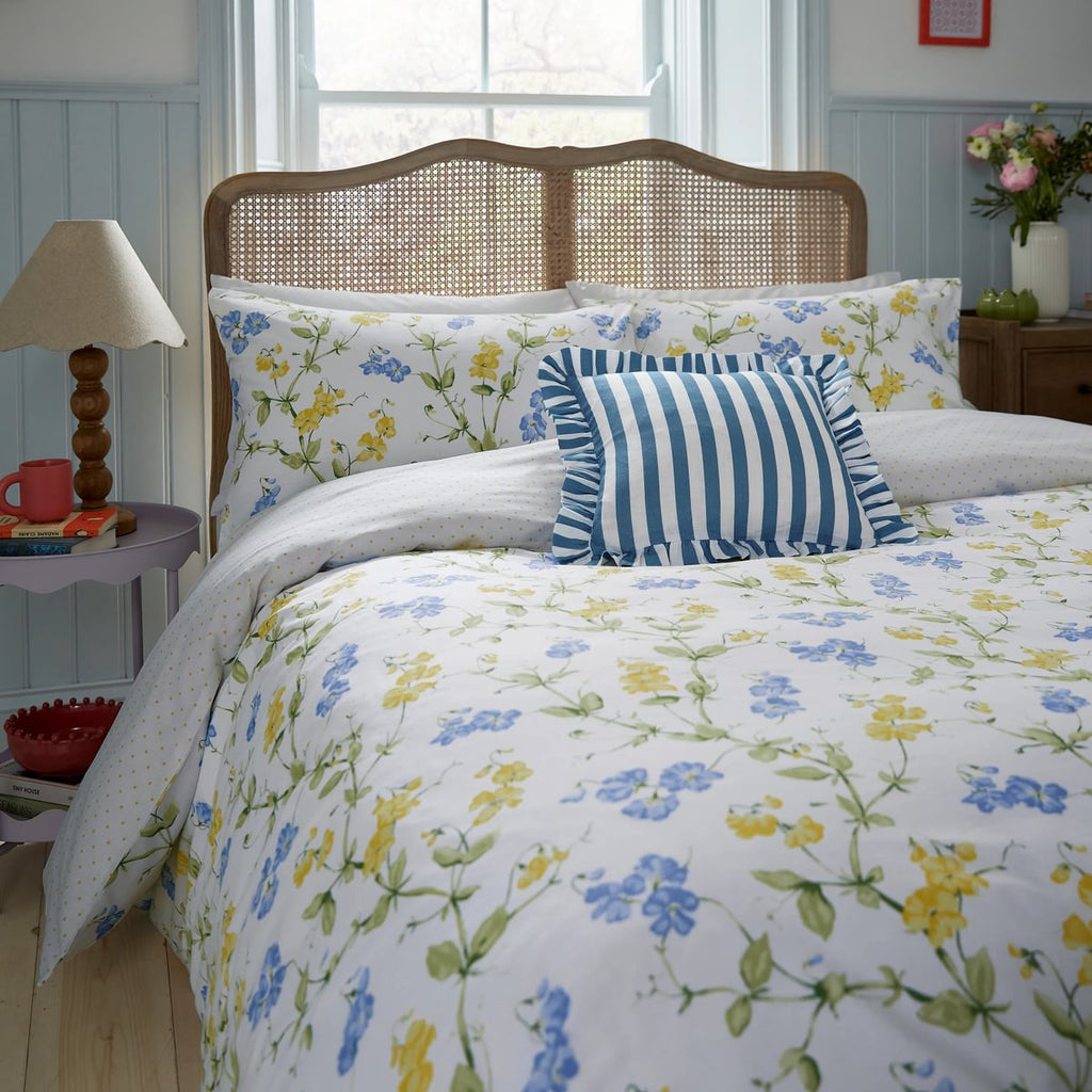 Helena Springfield Secret Garden Sweetpea Blue Duvet Set
