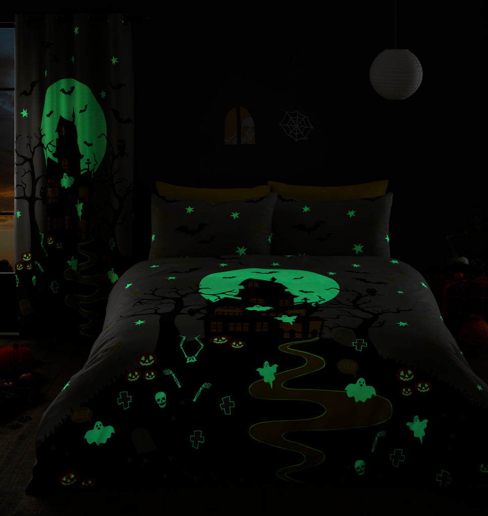 Bedlam Haunted House Grey Duvet Set