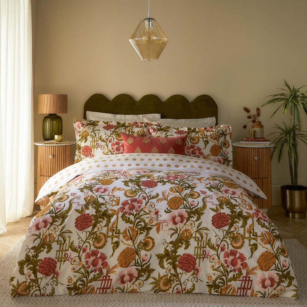 Paoletti Seventy Three Ishana Reversible Floral Duvet Set