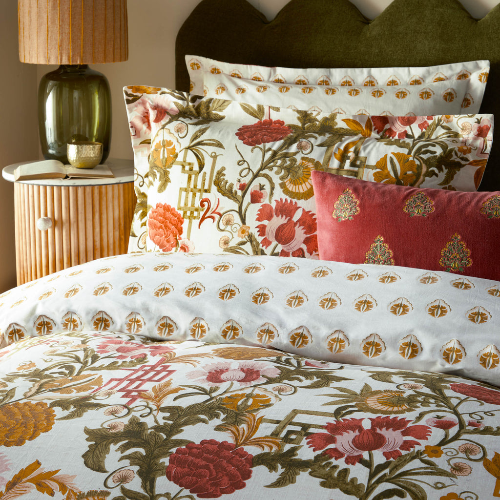 Paoletti Seventy Three Ishana Reversible Floral Duvet Set