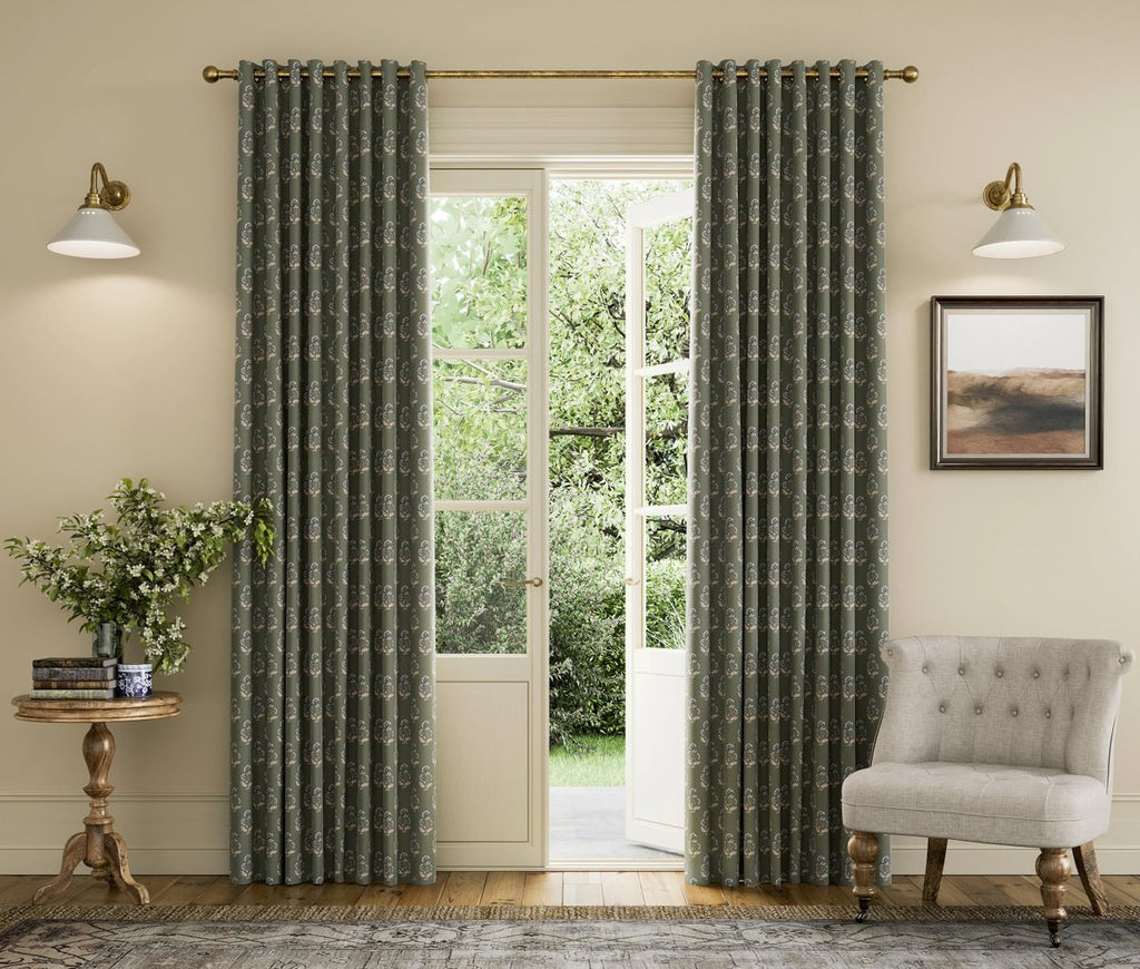 Joules Chamomile Lined Blackout Eyelet Curtains