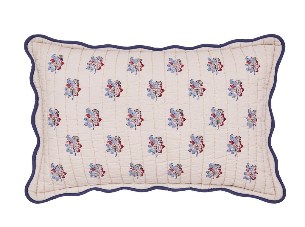 Joules Festival Navy 35cm x 50cm Fibre Filled Cushion