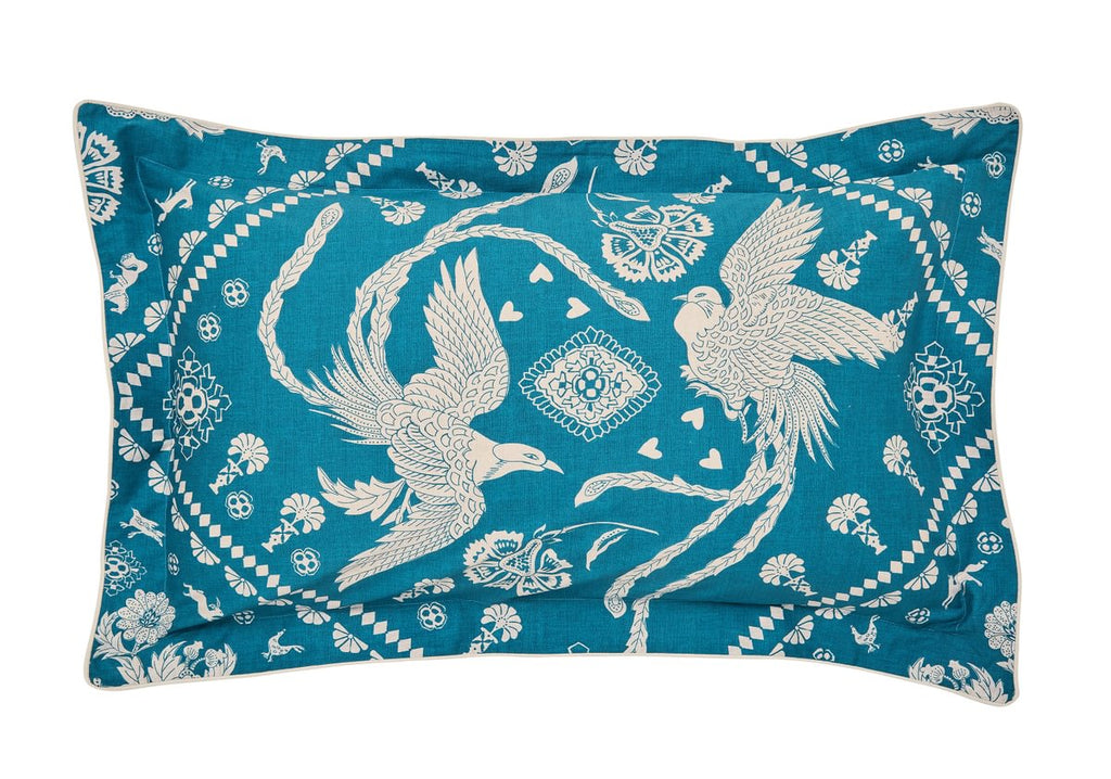 Joules Hidcote Birds Floral Blue Duvet Set