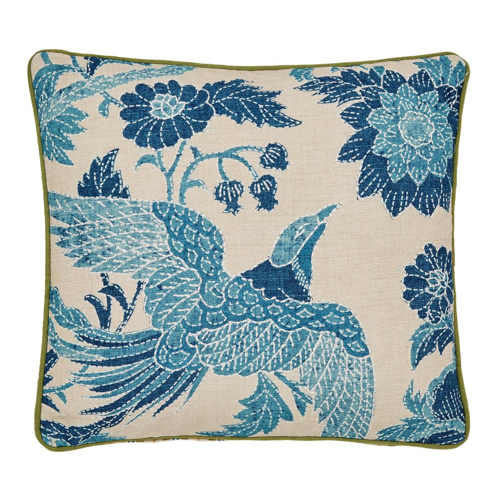 Joules Hidcote Birds Blue 45cm x 45cm Fibre Filled Cushion