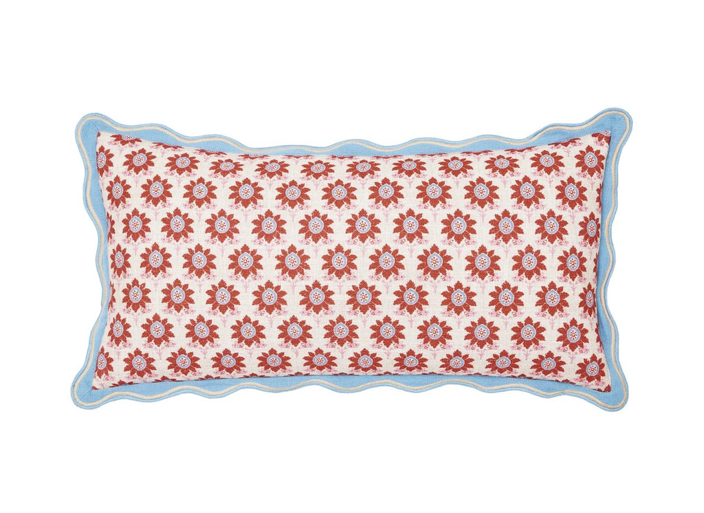 Joules Siesta To Fiesta Blue 60cm x 30cm Fibre Filled Cushion