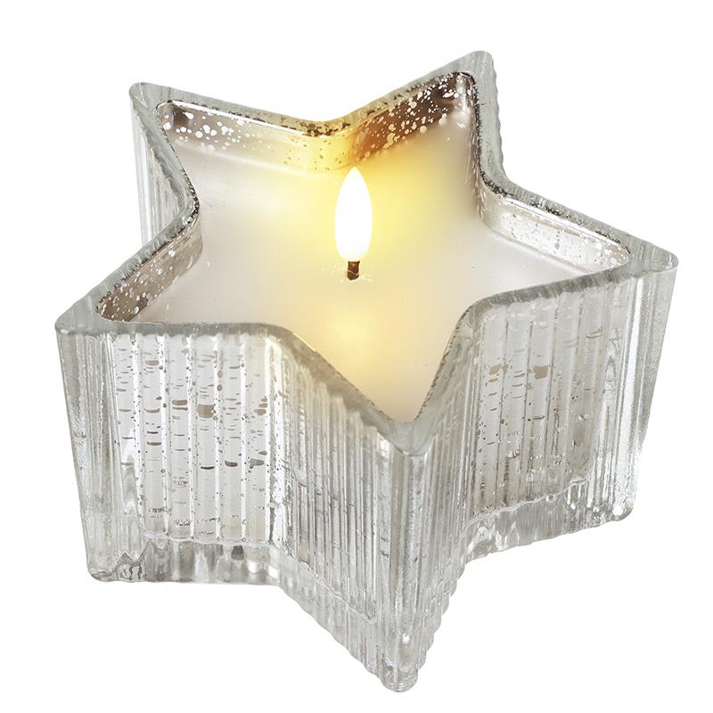 Heaven Sends KHG051A Mottled Glass Star Candle