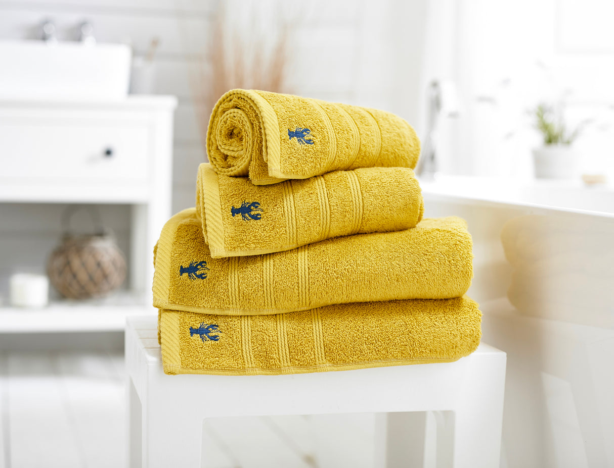Lobster Creek Kaleidoscope 100% Cotton Ochre Towels