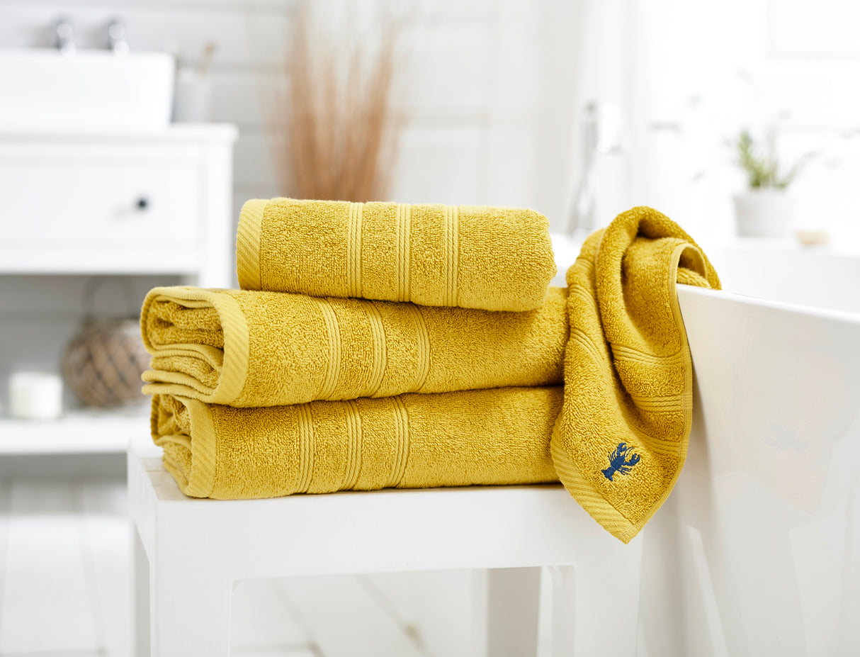 Lobster Creek Kaleidoscope 100% Cotton Ochre Towels