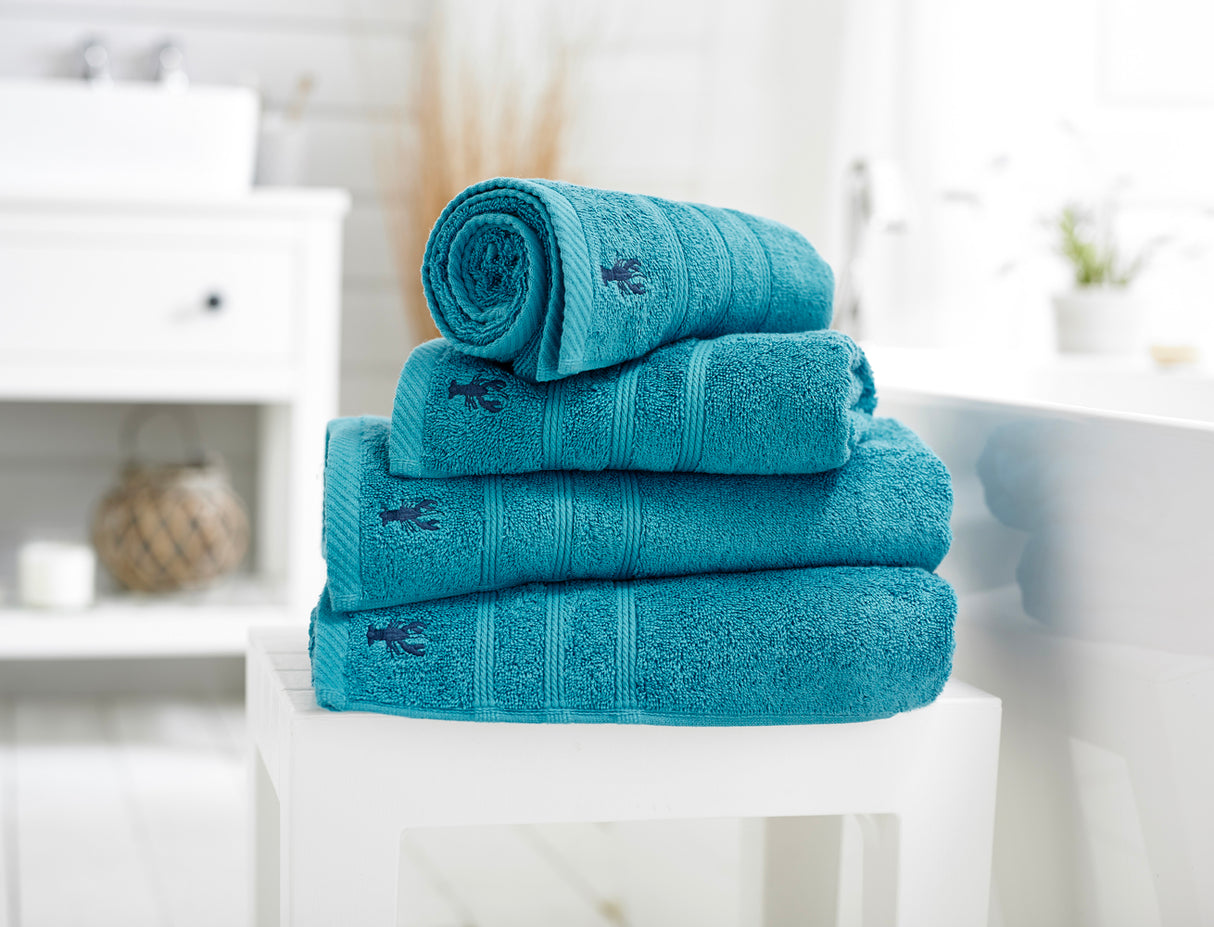 Lobster Creek Kaleidoscope 100% Cotton Turquoise Towels