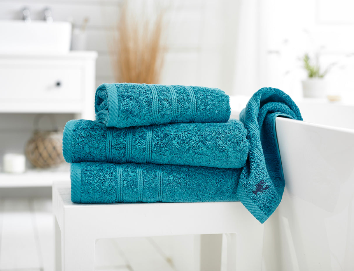 Lobster Creek Kaleidoscope 100% Cotton Turquoise Towels