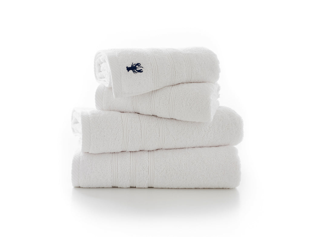 Lobster Creek Kaleidoscope 100% Cotton White Towels