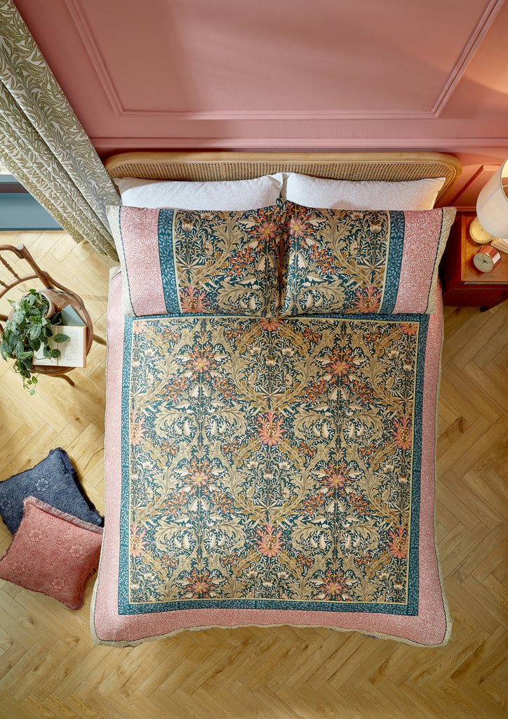 William Morris at Home Kelmscott Navy Rose Duvet Set