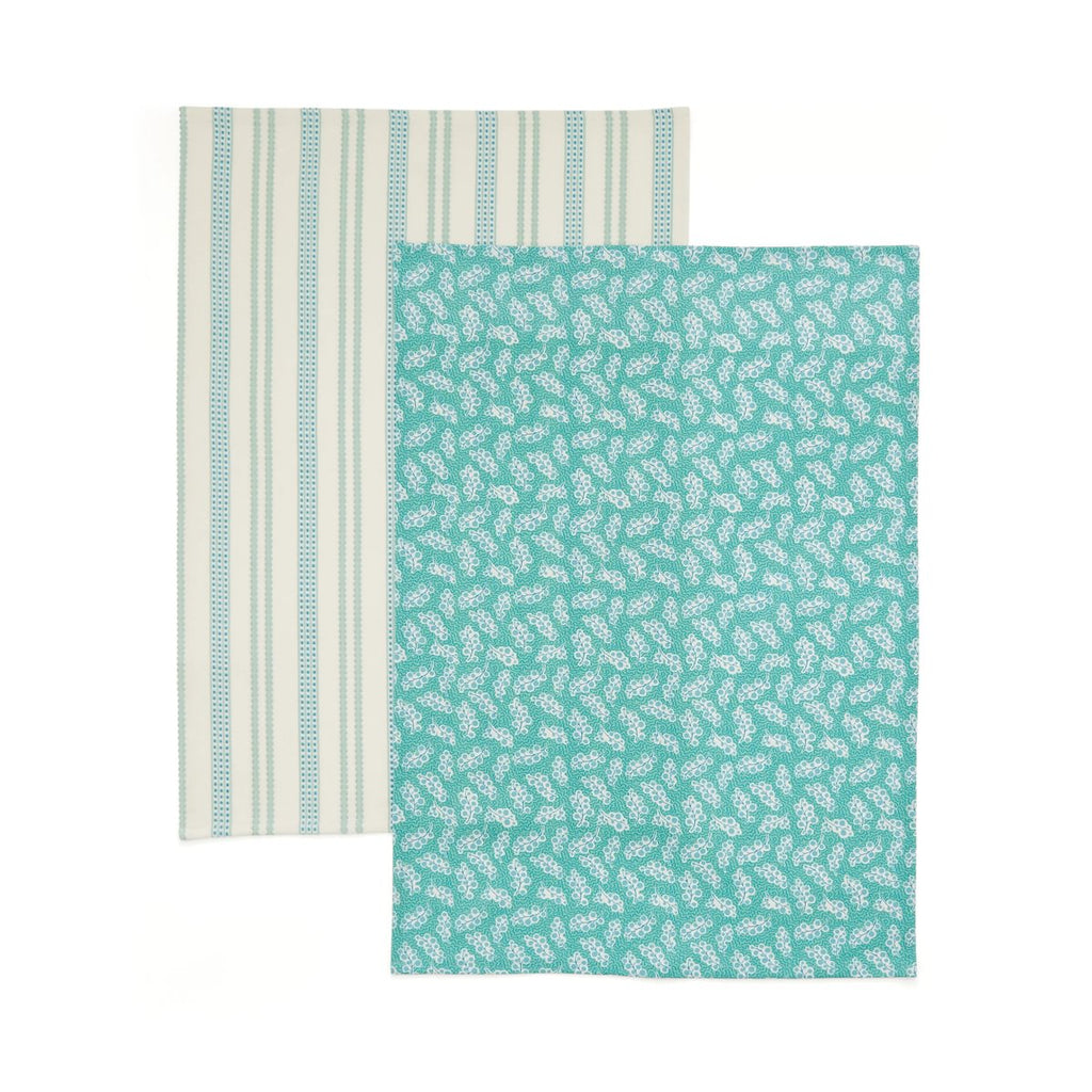 Land & Shore Ticking Stripe 2 Pack Tea Towel