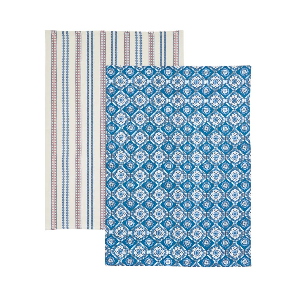Land & Shore Ticking Stripe 2 Pack Tea Towel