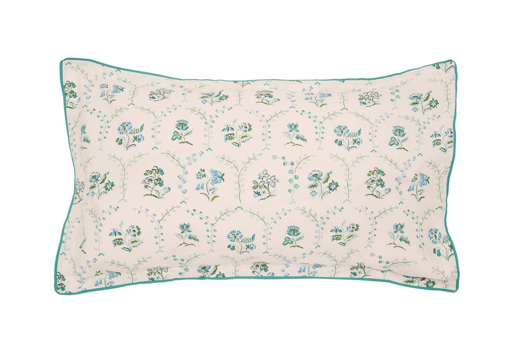 Land & Shore Ella`s Cross-Stitch Green Duvet Set