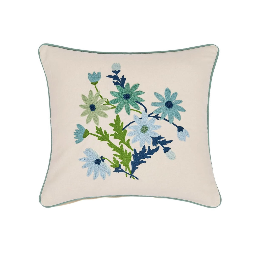 Land & Shore Posey Green 50cm x 50cm Filled Cushion
