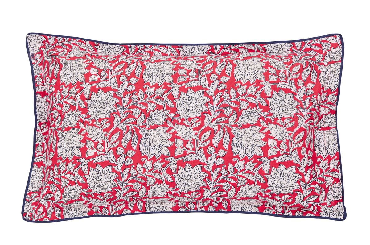 Land & Shore Rowallane Blue/Red Duvet Set