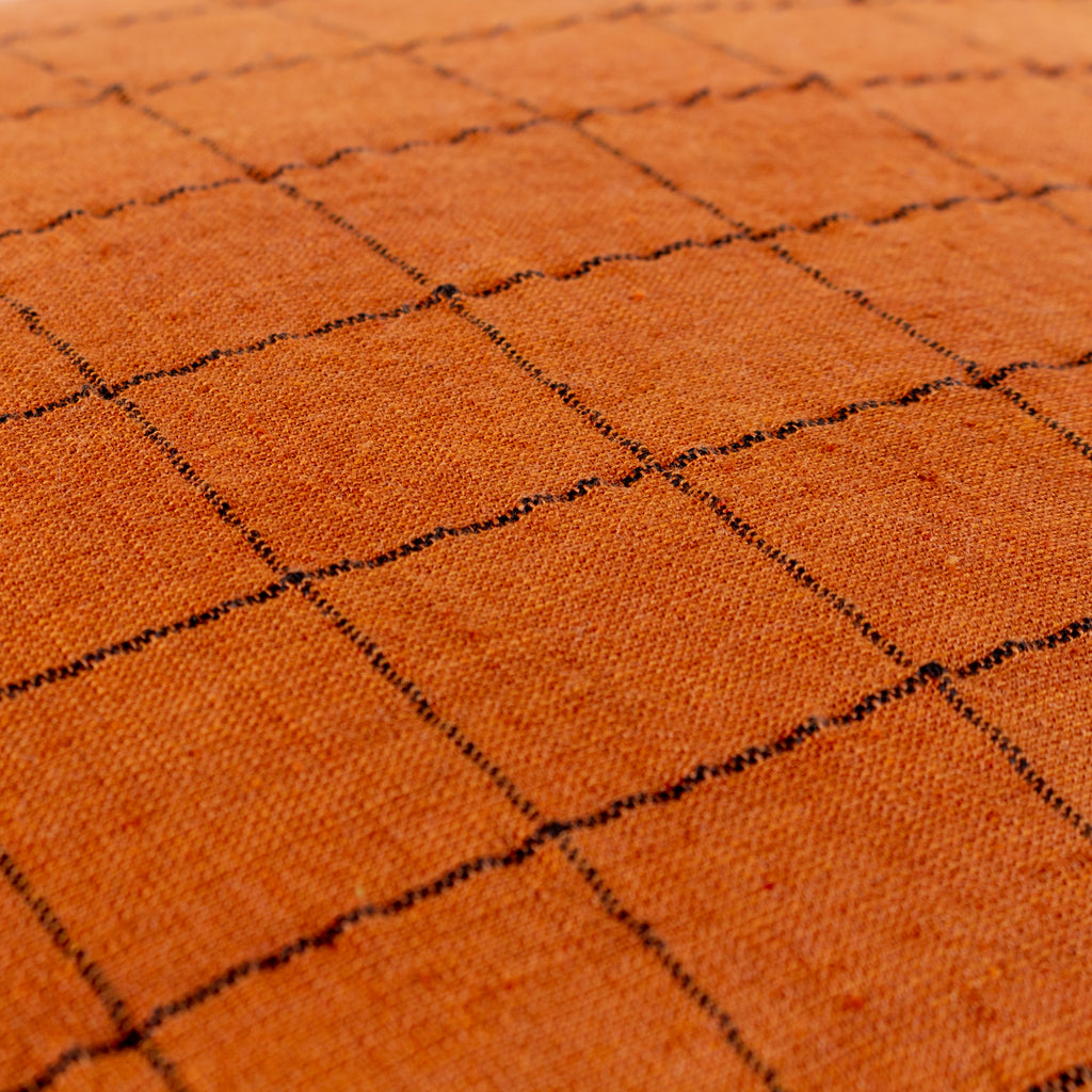 The Linen Yard Linen Grid 50cm x 50cm Cushion