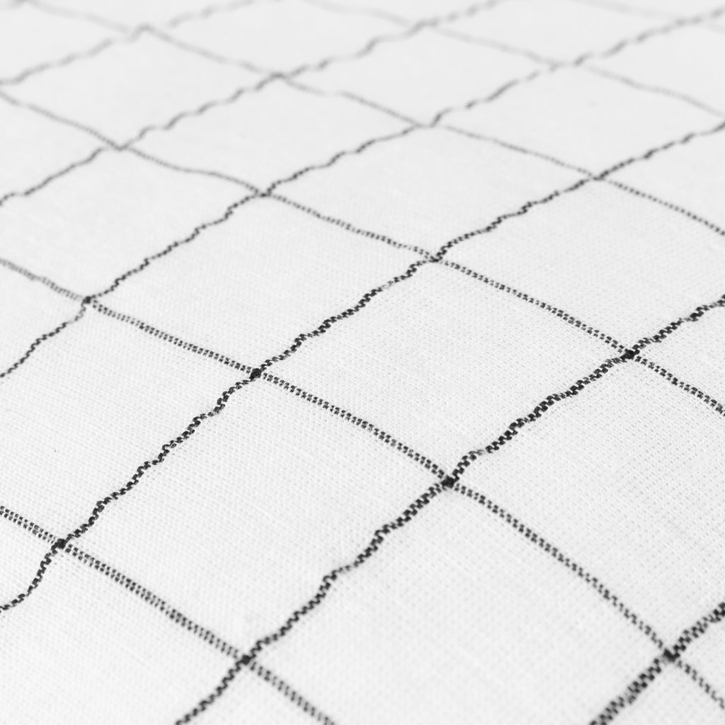 The Linen Yard Linen Grid 50cm x 50cm Cushion