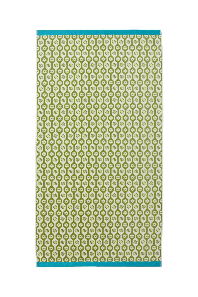 Land & Shore Daisy Green 100% BCI Cotton 500gsm Towels