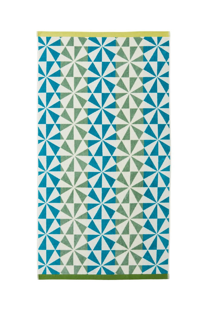 Land & Shore Sails Green 100% BCI Cotton 500gsm Towels