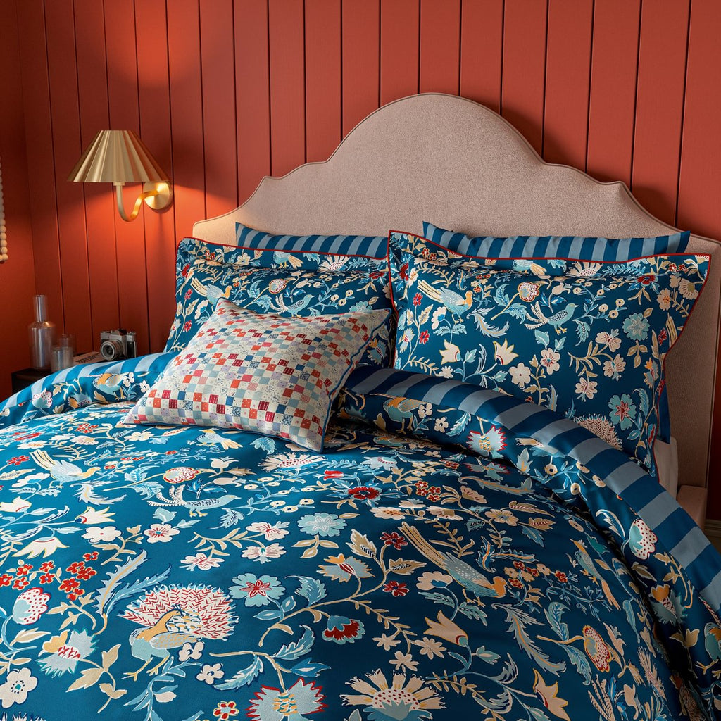 Land & Shore Seaforde Blue/Red Duvet Set