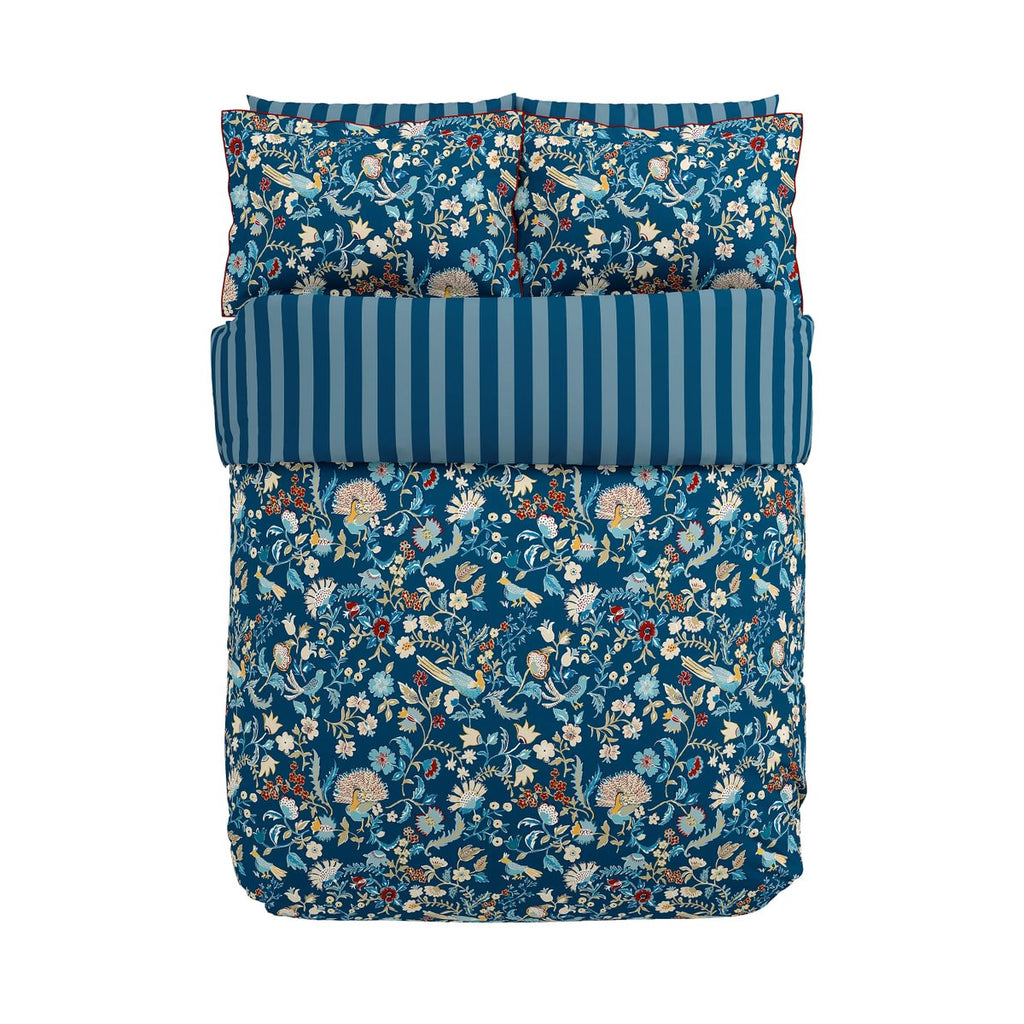 Land & Shore Seaforde Blue/Red Duvet Set