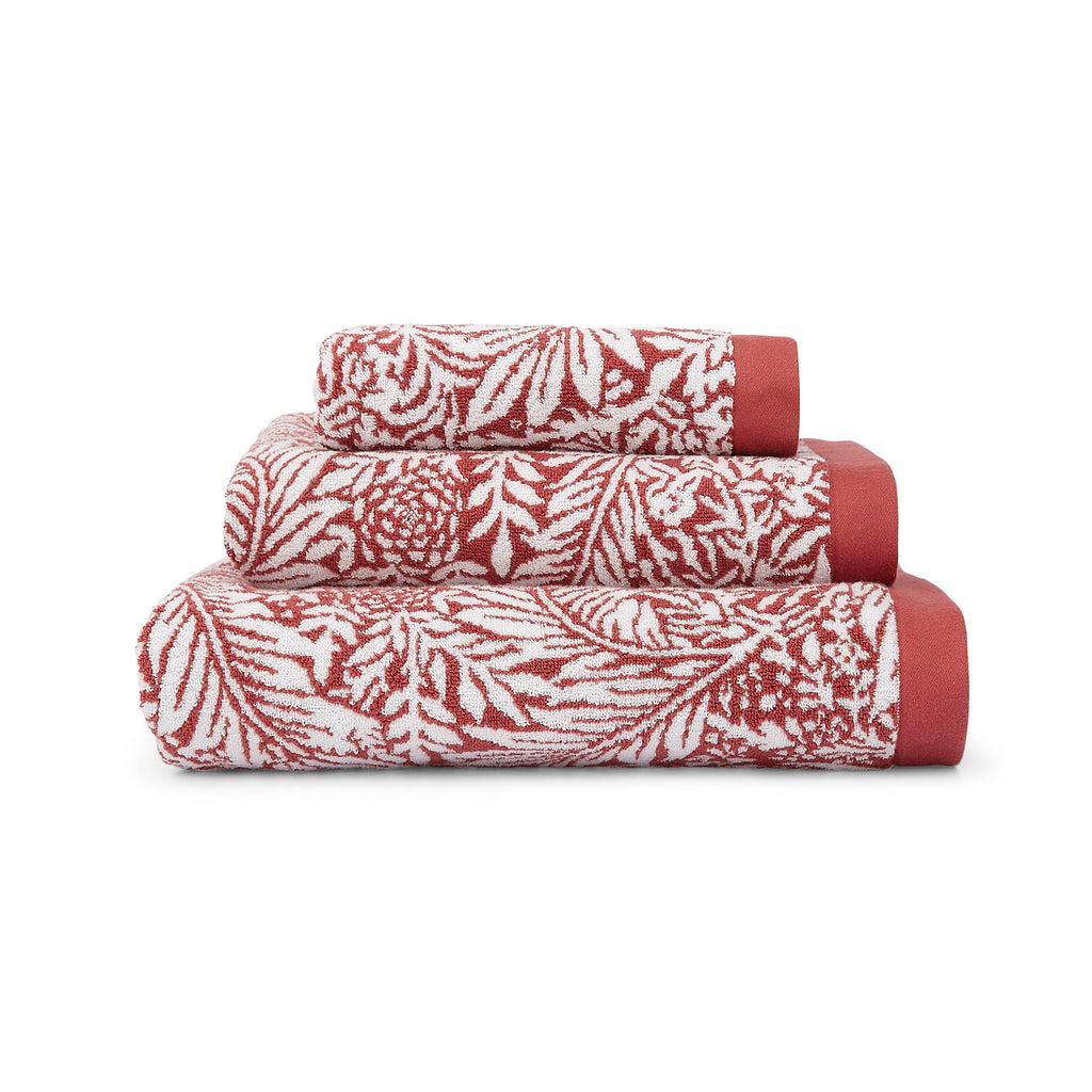 William Morris at Home Larkspur Brick 100% Cotton 580gsm Towels